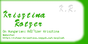 krisztina rotzer business card